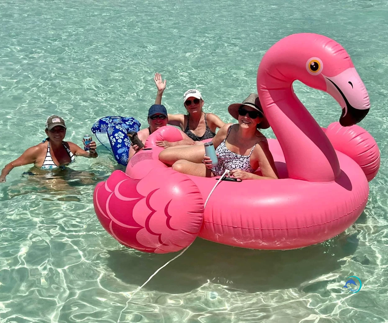 Pink Floatie at Crab Island Sandbar